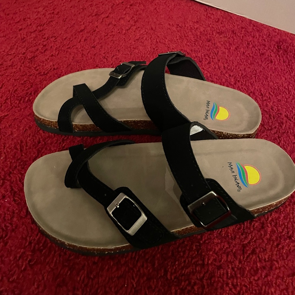 Black Flat Sandal